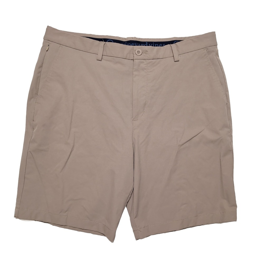 VINEYARD VINES On The Go Short Mens 36 Tan Excellent Stretch Performance Golf